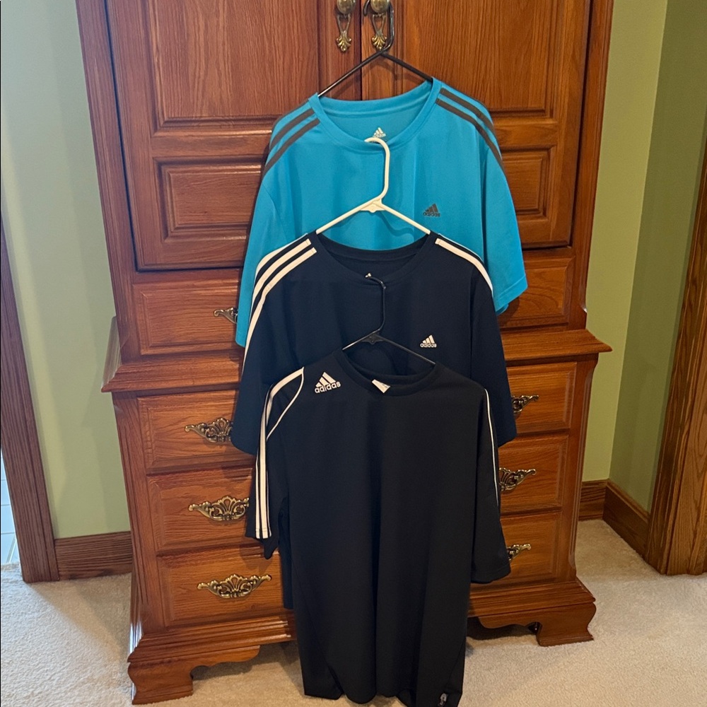 Men's adidas athletic tennis shirts set of 3